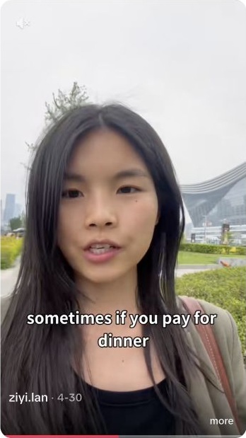 Paying for dinner can carry a different meaning in Chinese dating culture