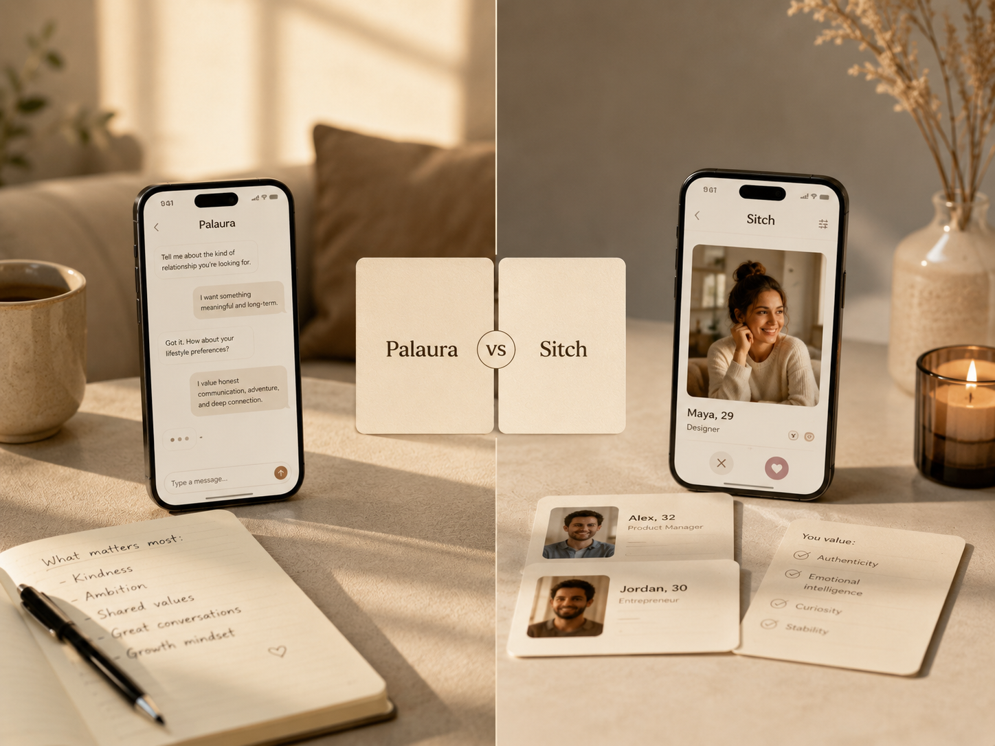 Palaura vs Sitch: which AI matchmaker is right for you?